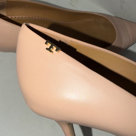 🔥🔥🔥Tory Burch Penelope Grosgrain Cap-Toe Pink Patent Leather Heels Pumps - Picture 8 of 12